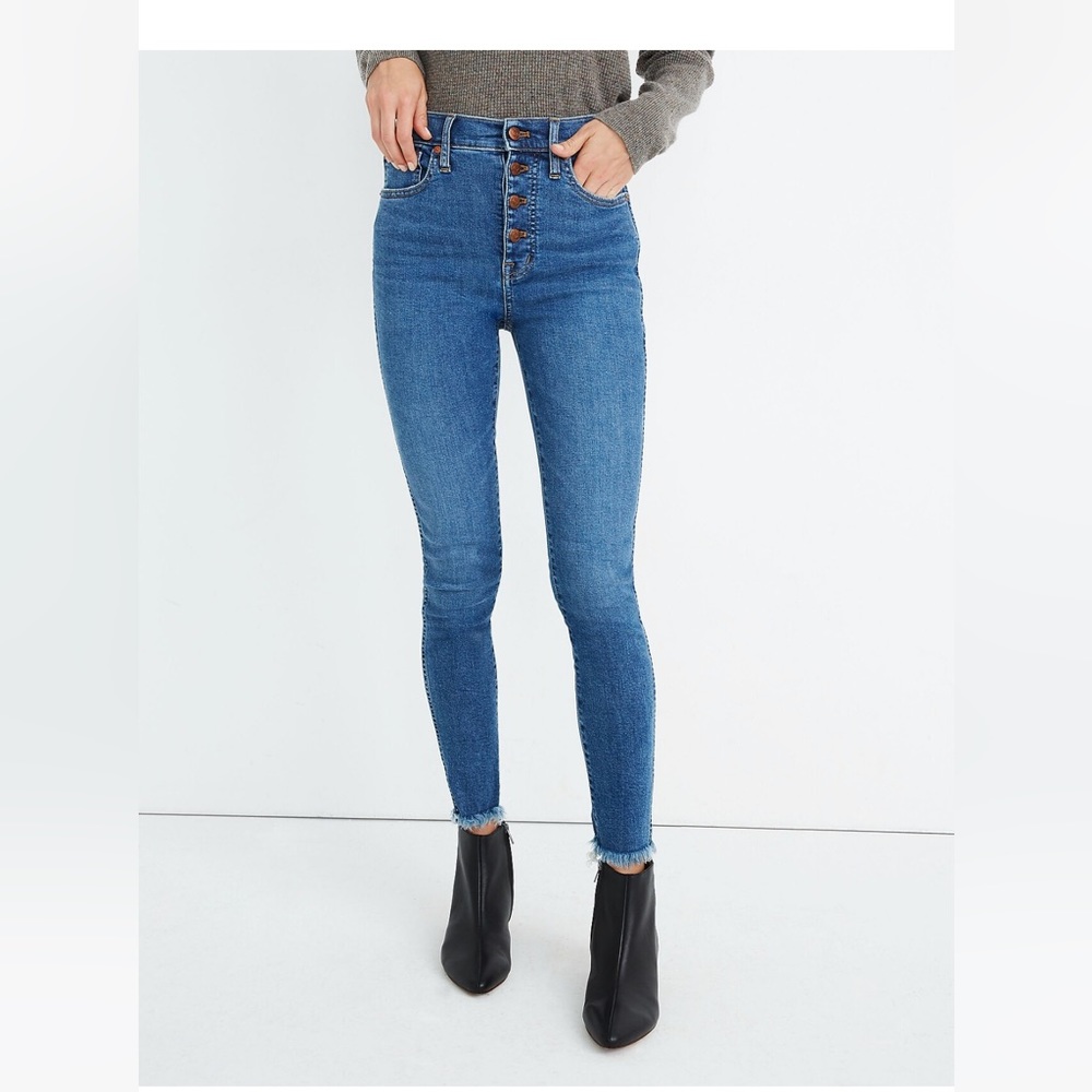 Madewell high rise skinny Jean in Mackey wash